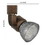 Benjara BM220619 10W Integrated LED Metal Track Fixture with Mesh Head, Bronze and Silver