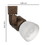 Benjara BM220624 10W Integrated LED Track Fixture with Polycarbonate Head, Bronze and White