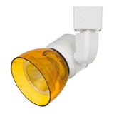 Benjara BM220625 10W Integrated LED Track Fixture with Polycarbonate Head, Yellow and White