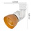Benjara BM220626 10W Integrated LED Track Fixture with Polycarbonate Head, Orange and White