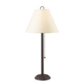 Benjara BM220650 Paper Shade Metal Table Lamp with Pull Chain Switch, Set of 4, White and Black