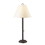 Benjara BM220650 Paper Shade Metal Table Lamp with Pull Chain Switch, Set of 4, White and Black