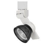 Benjara BM220692 12W Integrated LED Metal Track Fixture with Mesh Head, White and Black