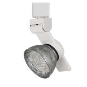 Benjara BM220693 12W Integrated LED Metal Track Fixture with Mesh Head, Gray and Black
