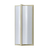 Benjara BM220706 Cylindrical Shaped Metal PLC Wall Lamp with 3D Design Trim, Set of 4, White