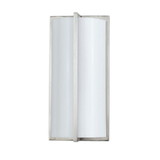 Benjara BM220707 Cylindrical Shape PLC Wall Lamp with 3D Design, Set of 4, Silver and White