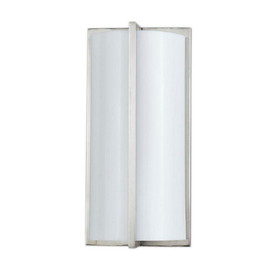 Benjara BM220707 Cylindrical Shape PLC Wall Lamp with 3D Design, Set of 4, Silver and White