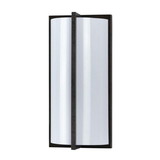 Benjara BM220708 Cylindrical Shaped PLC Wall Lamp with 3D Design, Set of 4, Black and White