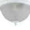 Benjara BM220709 Metal Ceiling Lamp with Dome Shaped Shade and Finial Top, Clear and White