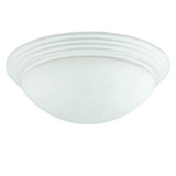 Benjara BM220711 Dome Shaped Glass Ceiling Lamp with Hardwired Switch, White and Clear