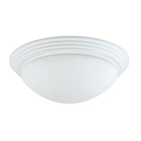 Benjara BM220713 Dome Shaped Glass Ceiling Lamp with Hardwired Switch, White and Clear