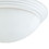 Benjara BM220713 Dome Shaped Glass Ceiling Lamp with Hardwired Switch, White and Clear