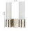 Benjara BM220720 Cylindrical Dual Lighting Wall Lamp with Switch, Set of 2, Silver and White