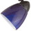 Benjara BM220756 Hand Blown Glass Shade Track Light Head with Metal Frame, Blue and Bronze