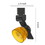 Benjara BM220777 12W Integrated LED Track Fixture with Polycarbonate Head, Black and Yellow