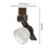 Benjara BM220808 12W Integrated LED Track Fixture with Polycarbonate Head, Bronze and White