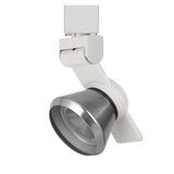 Benjara BM220814 12W Integrated LED Metal Track Fixture with Cone Head, White and Silver