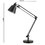 Benjara BM220819 60W Metal Task Lamp with Adjustable Arms and Swivel Head, Set of 2, Black