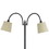 Benjara BM220842 80 Watt Metal Floor Lamp with Dual Gooseneck and Uno Style Shades, Black