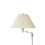 Benjara BM220860 150 Watt Metal Floor Lamp with Swing Arm and Fabric Conical Shade, Silver