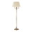 Benjara BM220863 150 Watt 6 Way Metal Floor Lamp with Fabric Tapered Shade, Gold