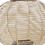 Benjara BM221098 Woven Wicker Lantern with Bellied Metal Frame and Handle, Beige and Black