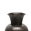Benjara BM221170 Cylindrical Metal Jar with Wooden Accent and Flared Opening, Black and Brown
