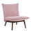 Benjara BM221199 Fabric Upholstered Lounge Chair with Cushioned Seating, Pink and Brown