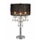 Benjara BM221626 Metal Chandelier Table Lamp with Crystal Accent, Set of 2, Black and Chrome