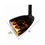 Benjara BM223029 50 Watt Track Fixture with Handblown Glass Shade, Black and Brown