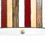 Benjara BM223075 3 Bulb Glass Drum Chandelier with Stripe Pattern, Multicolor
