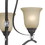 Benjara BM223077 3 Bulb Uplight Chandelier with Metal Frame and Glass Shades, Gray and Bronze