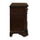 Benjara BM223269 3 Drawer Wooden Nightstand with Molded Details and Metal Pulls, Brown