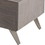 Benjara BM223476 1 Drawer Faux Concrete Nightstand with Metal Handle and Angled Legs, Gray