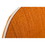 Benjara BM223499 Fabric Upholstered Metal Dining Chair with Welt Trim, Set of 2, Orange