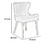 Benjara BM223514 24 Inch Modern Side Chair, Upholstered, Wingback, Set of 2, Gray