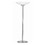 Benjara BM223598 3 Way Torchiere Floor Lamp with Frosted Glass shade and Stable Base, White