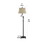 Benjara BM223599 Metal Body Floor Lamp with Fabric Tapered Bell Shade, Beige and Black