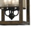 Benjara BM223624 4 Bulb Chandelier with Wooden Frame and Organza Striped Shade, Brown