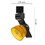 Benjara BM223652 12W Integrated LED Track Fixture with Polycarbonate Head, Black and Yellow