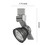Benjara BM223683 12W Integrated Dimmable LED Track Fixture with Mesh Head, Silver and Black