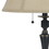 Benjara BM223689 Metal Body Table Lamp with Fabric Tapered Bell Shade, Beige and Black