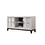 Benjara BM224619 Wooden TV Stand with 2 Cabinets and 2 Open Compartments, White and Black