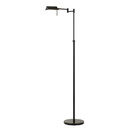 Benjara BM224743 10W LED Adjustable Metal Floor Lamp with Swing Arm, Black
