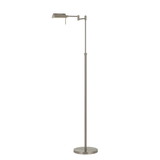 Benjara BM224744 10W LED Adjustable Metal Floor Lamp with Swing Arm, Chrome