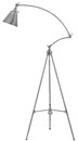 Benjara BM224811 60 Watt Adjustable Metal Frame Tripod Floor Lamp, Antique Silver