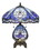 Benjara BM224829 60 X 2 Watt Polyresin Table Lamp with 7 Watt Night Light, Blue