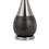 Benjara BM224838 29 Inch Metal Table Lamp, Teardrop Shape, Drum Shade, Set of 2, Silver