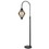 Benjara BM224843 Tubular Metal Downbridge Floor Lamp with Wooden Accents, Black