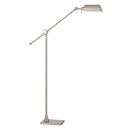 Benjara BM224883 Integrated LED Floor Lamp with Metal Body and Adjustable Height, Silver